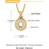 U7 Pendant Mens Hip Hop Jewelry Platinum/18K Gold Plated Lab Diamond Letter Necklaces Custom Number Chain Intials Name Necklaces(Letter O)