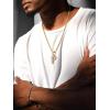 U7 Pendant Mens Hip Hop Jewelry Platinum/18K Gold Plated Lab Diamond Letter Necklaces Custom Number Chain Intials Name Necklaces(Letter P)