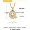 U7 Pendant Mens Hip Hop Jewelry Platinum/18K Gold Plated Lab Diamond Letter Necklaces Custom Number Chain Intials Name Necklaces(Letter Q)