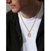 U7 Pendant Mens Hip Hop Jewelry Platinum/18K Gold Plated Lab Diamond Letter Necklaces Custom Number Chain Intials Name Necklaces(Letter Q)
