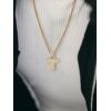 U7 Pendant Mens Hip Hop Jewelry Platinum/18K Gold Plated Lab Diamond Letter Necklaces Custom Number Chain Intials Name Necklaces(Letter T)