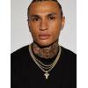 U7 Pendant Mens Hip Hop Jewelry Platinum/18K Gold Plated Lab Diamond Letter Necklaces Custom Number Chain Intials Name Necklaces(Letter Y)