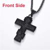 U7 Russian Orthodox Cross Pendant/Praying Hands/Ichthys Sign for Men Women Stainless Steel 18K Gold Plated Jesus Pendant Christian Religious Necklaces, Length 22″ Silver Black Gold(01 Orthodox Cross/Retro Black)
