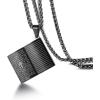 U7 Russian Orthodox Cross Pendant/Praying Hands/Ichthys Sign for Men Women Stainless Steel 18K Gold Plated Jesus Pendant Christian Religious Necklaces, Length 22″ Silver Black Gold(Holy Bible-Black)