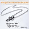U7 Russian Orthodox Cross Pendant/Praying Hands/Ichthys Sign for Men Women Stainless Steel 18K Gold Plated Jesus Pendant Christian Religious Necklaces, Length 22″ Silver Black Gold(J:Church Crucifix Stainless)