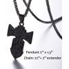 U7 Russian Orthodox Cross Pendant/Praying Hands/Ichthys Sign for Men Women Stainless Steel 18K Gold Plated Jesus Pendant Christian Religious Necklaces, Length 22″ Silver Black Gold(02 Orthodox Cross/Black)