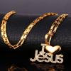 U7 Russian Orthodox Cross Pendant/Praying Hands/Ichthys Sign for Men Women Stainless Steel 18K Gold Plated Jesus Pendant Christian Religious Necklaces, Length 22″ Silver Black Gold(gold)