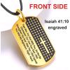U7 Russian Orthodox Cross Pendant/Praying Hands/Ichthys Sign for Men Women Stainless Steel 18K Gold Plated Jesus Pendant Christian Religious Necklaces, Length 22″ Silver Black Gold(08 Isaiah 41:10/Gold)