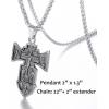 U7 Russian Orthodox Cross Pendant/Praying Hands/Ichthys Sign for Men Women Stainless Steel 18K Gold Plated Jesus Pendant Christian Religious Necklaces, Length 22″ Silver Black Gold(02 Orthodox Cross/Steel)