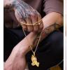 U7 Russian Orthodox Cross Pendant/Praying Hands/Ichthys Sign for Men Women Stainless Steel 18K Gold Plated Jesus Pendant Christian Religious Necklaces, Length 22″ Silver Black Gold(06 Iced Praying Hands/Gold)