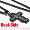 U7 Russian Orthodox Cross Pendant/Praying Hands/Ichthys Sign for Men Women Stainless Steel 18K Gold Plated Jesus Pendant Christian Religious Necklaces, Length 22″ Silver Black Gold(01 Orthodox Cross/Retro Black)