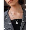 U7 Saint Benedict Medal Pendant Cross Christian Jewelry Stainless Steel Round Coin Cathoic Necklace with Personalized Text, Gift for Men Women