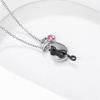 Urn Necklace for Ashes,Customized Stainless Steel or 18K Gold Plated Cremation Jewelry Memorial Keepsake Urn Lockets Pendant for Men Women -Waterproof & Gift Packed(Moon Cat-Black(Text+Birthstone))