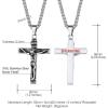 Urn Necklace for Ashes,Customized Stainless Steel or 18K Gold Plated Cremation Jewelry Memorial Keepsake Urn Lockets Pendant for Men Women -Waterproof & Gift Packed(Crucifix-stainless(custom Text))