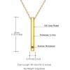 Urn Necklace for Ashes,Customized Stainless Steel or 18K Gold Plated Cremation Jewelry Memorial Keepsake Urn Lockets Pendant for Men Women -Waterproof & Gift Packed(Long Bar-Gold(Text+Birthstone))