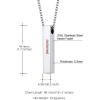 Urn Necklace for Ashes,Customized Stainless Steel or 18K Gold Plated Cremation Jewelry Memorial Keepsake Urn Lockets Pendant for Men Women -Waterproof & Gift Packed(4-Sided Bar-Stainless(Custom Text))
