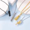 Urn Necklace for Ashes,Customized Stainless Steel or 18K Gold Plated Cremation Jewelry Memorial Keepsake Urn Lockets Pendant for Men Women -Waterproof & Gift Packed(4-sided Bar-gold(custom Text))