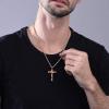Urn Necklace for Ashes,Customized Stainless Steel or 18K Gold Plated Cremation Jewelry Memorial Keepsake Urn Lockets Pendant for Men Women -Waterproof & Gift Packed(Crucifix-stainless(custom Text))