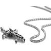 Urn Necklace for Ashes,Customized Stainless Steel or 18K Gold Plated Cremation Jewelry Memorial Keepsake Urn Lockets Pendant for Men Women -Waterproof & Gift Packed(Crucifix-stainless(custom Text))