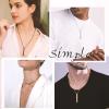 Urn Necklace for Ashes,Customized Stainless Steel or 18K Gold Plated Cremation Jewelry Memorial Keepsake Urn Lockets Pendant for Men Women -Waterproof & Gift Packed(Long Bar-stainless(text+birthstone))