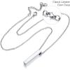 Urn Necklace for Ashes,Customized Stainless Steel or 18K Gold Plated Cremation Jewelry Memorial Keepsake Urn Lockets Pendant for Men Women -Waterproof & Gift Packed(4-Sided Bar-Stainless(Custom Text))