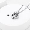 Urn Necklace for Ashes,Customized Stainless Steel or 18K Gold Plated Cremation Jewelry Memorial Keepsake Urn Lockets Pendant for Men Women -Waterproof & Gift Packed(Tree of life-Stainless(Text+Birthstone))