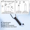 Urn Necklace for Ashes,Customized Stainless Steel or 18K Gold Plated Cremation Jewelry Memorial Keepsake Urn Lockets Pendant for Men Women -Waterproof & Gift Packed(4-sided Bar-black(custom Text))