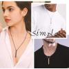 Urn Necklace for Ashes,Customized Stainless Steel or 18K Gold Plated Cremation Jewelry Memorial Keepsake Urn Lockets Pendant for Men Women -Waterproof & Gift Packed(Long Bar-Black(Text+Birthstone))