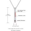 Urn Necklace for Ashes,Customized Stainless Steel or 18K Gold Plated Cremation Jewelry Memorial Keepsake Urn Lockets Pendant for Men Women -Waterproof & Gift Packed(Long Bar-stainless(text+birthstone))