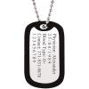 U7 Custom Photo Necklace for Men Women, Stainless Steel Black Gold Color Dog Tag – Personalized Text Engraved Memory Heart/Round Square Shaped Picture Pendant Necklaces Lover Gift Mothers Fathers Day(03.Dog Tag(stainless)-custom text)