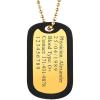 U7 Custom Photo Necklace for Men Women, Stainless Steel Black Gold Color Dog Tag – Personalized Text Engraved Memory Heart/Round Square Shaped Picture Pendant Necklaces Lover Gift Mothers Fathers Day(03.Dog Tag(gold)-custom text)