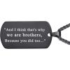 U7 Custom Photo Necklace for Men Women, Stainless Steel Black Gold Color Dog Tag – Personalized Text Engraved Memory Heart/Round Square Shaped Picture Pendant Necklaces Lover Gift Mothers Fathers Day(14.Dog Tag(black)-custom text)