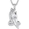 06 Iced Praying Hands/Platinum