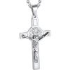 09 St. Benedict Medal Crucifix/Steel