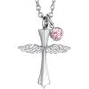 Angel Wing-Stainless(Text+Birthstone)