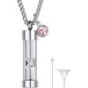 Hourglass-stainless(Text+Birthstone)