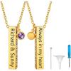 4-Sided Bar-Gold(Text+Birthstone)