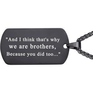 U7 Custom Photo Necklace for Men Women, Stainless Steel Black Gold Color Dog Tag – Personalized Text Engraved Memory Heart/Round Square Shaped Picture Pendant Necklaces Lover Gift Mothers Fathers Day(14.Dog Tag(black)-custom text)