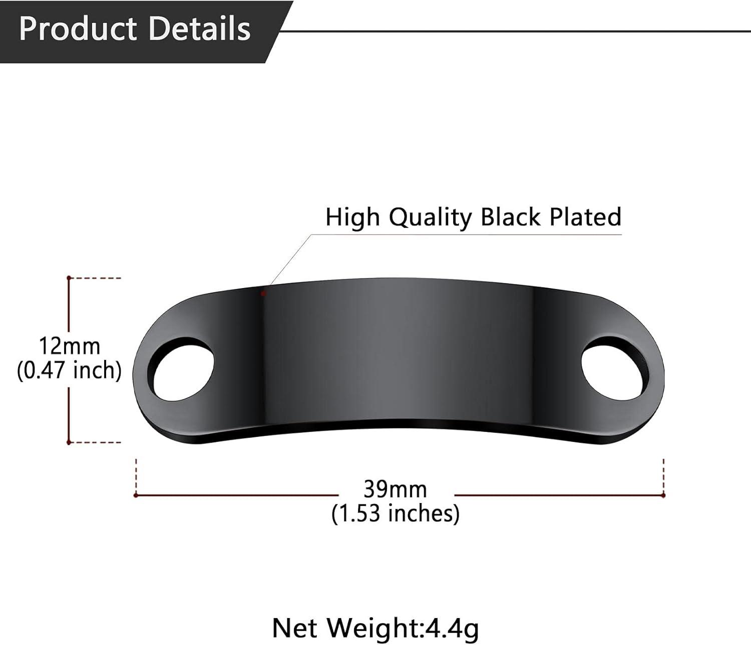 imageU7 2Pcs Sneaker Shoe Lace ID Tag Stainless Steel18K Gold Plated Trainer Tag Shoe Buckles Shoelace Decoration Charms03 Blacktext Engrave Id Tag