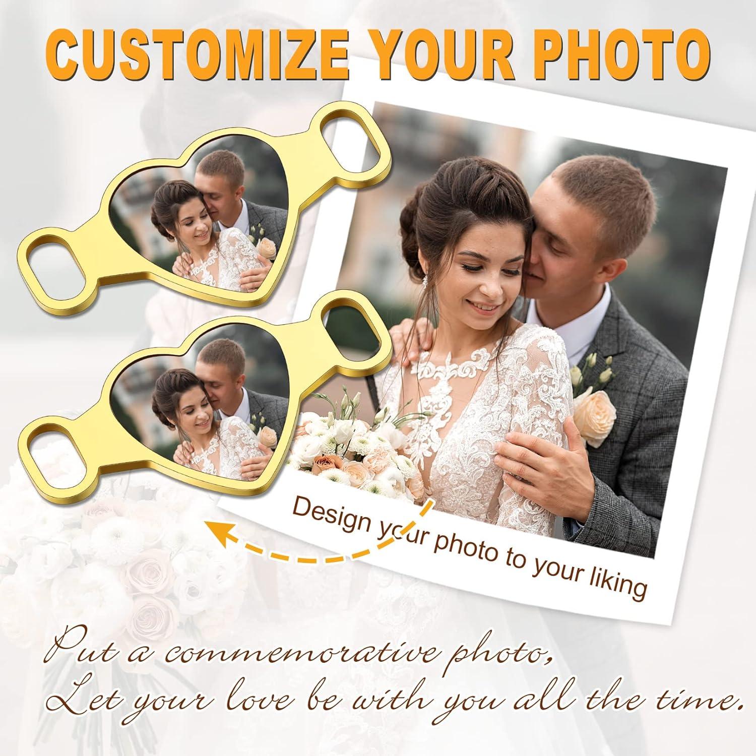 imageU7 2Pcs Sneaker Shoe Lace ID Tag Stainless Steel18K Gold Plated Trainer Tag Shoe Buckles Shoelace Decoration CharmsHeart photogold