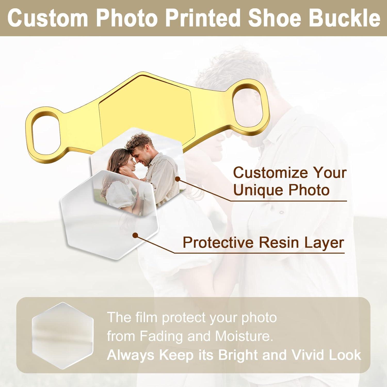 imageU7 2Pcs Sneaker Shoe Lace ID Tag Stainless Steel18K Gold Plated Trainer Tag Shoe Buckles Shoelace Decoration CharmsHexagon photogold