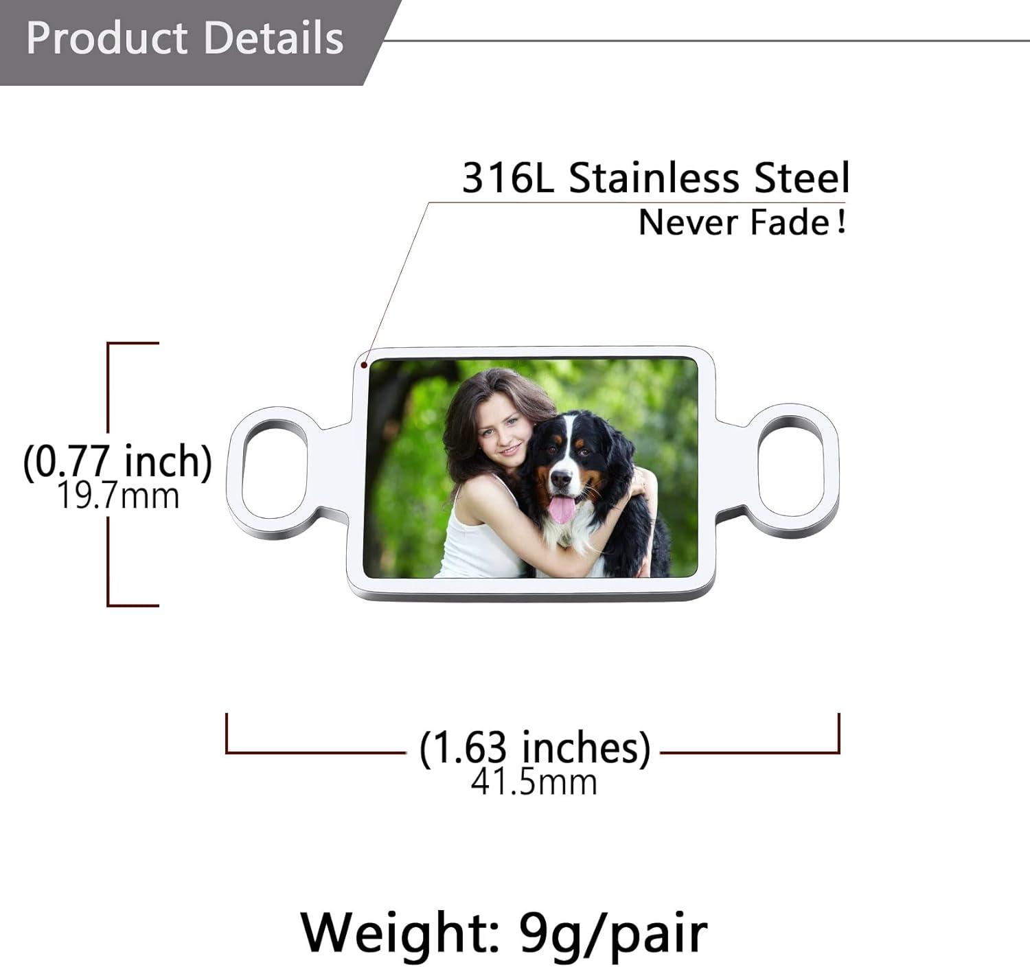 imageU7 2Pcs Sneaker Shoe Lace ID Tag Stainless Steel18K Gold Plated Trainer Tag Shoe Buckles Shoelace Decoration CharmsRectangle photostainless steel