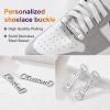 U7 2Pcs Sneaker Shoe Lace ID Tag Stainless Steel/18K Gold Plated Trainer Tag Shoe Buckles Shoelace Decoration Charms(01: Premium Silver)