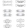 U7 2Pcs Sneaker Shoe Lace ID Tag Stainless Steel/18K Gold Plated Trainer Tag Shoe Buckles Shoelace Decoration Charms(01: Premium Silver)