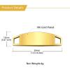 U7 2Pcs Sneaker Shoe Lace ID Tag Stainless Steel/18K Gold Plated Trainer Tag Shoe Buckles Shoelace Decoration Charms(02: Gold-Text Engrave ID Tag)
