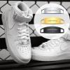 U7 2Pcs Sneaker Shoe Lace ID Tag Stainless Steel/18K Gold Plated Trainer Tag Shoe Buckles Shoelace Decoration Charms(02: Silver-Text Engrave ID Tag)