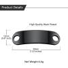 U7 2Pcs Sneaker Shoe Lace ID Tag Stainless Steel/18K Gold Plated Trainer Tag Shoe Buckles Shoelace Decoration Charms(03: Black-text Engrave Id Tag)