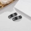 U7 2Pcs Sneaker Shoe Lace ID Tag Stainless Steel/18K Gold Plated Trainer Tag Shoe Buckles Shoelace Decoration Charms(03: Black-text Engrave Id Tag)