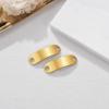 U7 2Pcs Sneaker Shoe Lace ID Tag Stainless Steel/18K Gold Plated Trainer Tag Shoe Buckles Shoelace Decoration Charms(03: Gold-Text Engrave ID Tag)