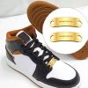 U7 2Pcs Sneaker Shoe Lace ID Tag Stainless Steel/18K Gold Plated Trainer Tag Shoe Buckles Shoelace Decoration Charms(03: Gold-Text Engrave ID Tag)